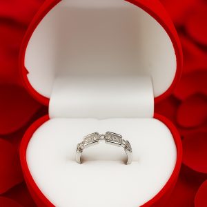 silver radiance bar ring
